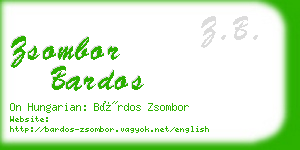 zsombor bardos business card